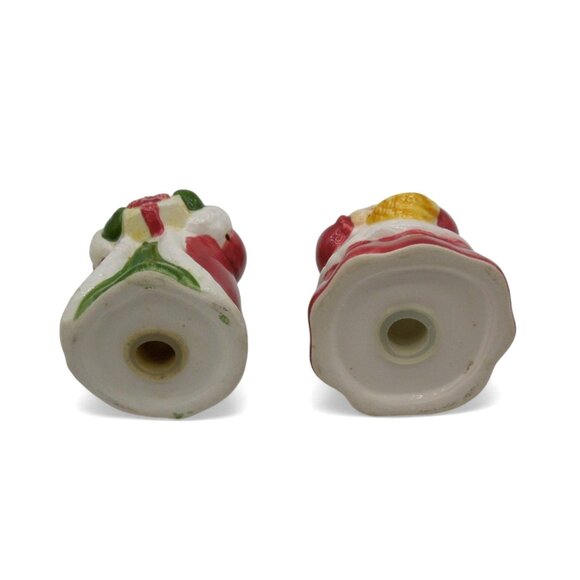 SANTA And Mrs CLAUS Ceramic Salt and Pepper Shakers Avon 1995 Vintage - Picture 8 of 10